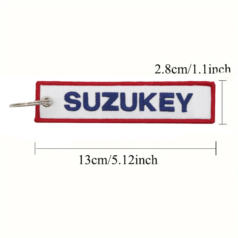 SUZUKEY Logo Keychain Double Sided Embroidery Alloy additional angle