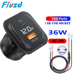 Car Charger Socket PD3.0 & QC3.0 | Dual USB C Fast Charger for Cars and Motorcycles lifestyle view