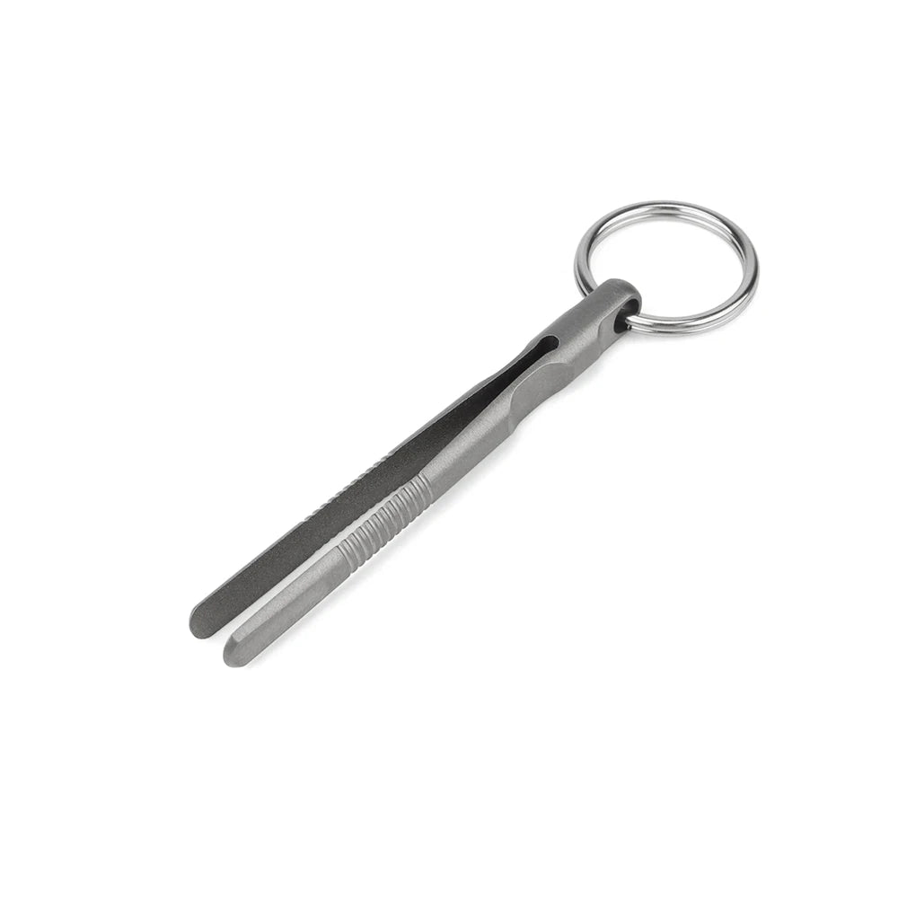 Mini Titanium Tweezers Small TC4 Titanium Alloy Clip Portable Tweezers Nipper EDC Out alternate view