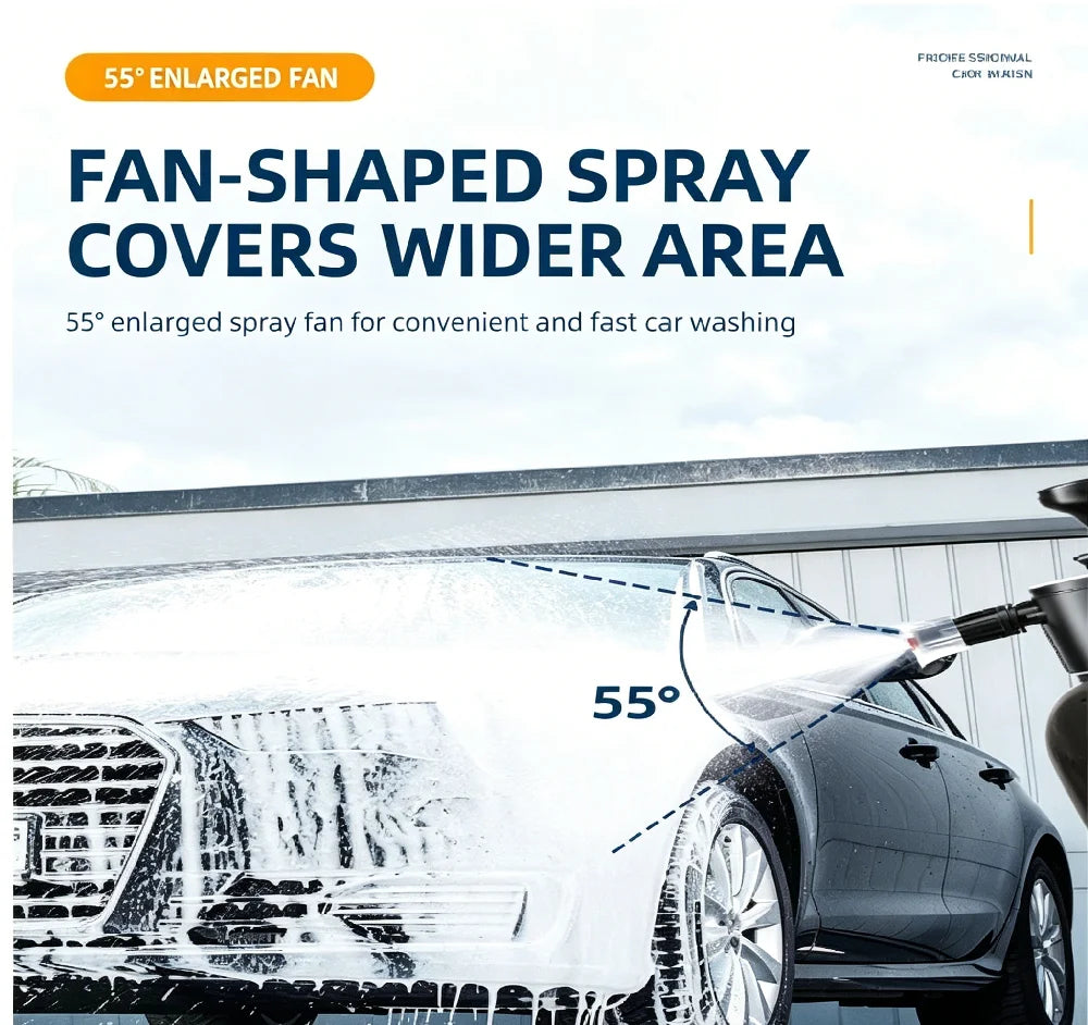 2L Pressurized Car Wash Foam Sprayer | Hand Pump Foam Cannon with 2 Nozzles