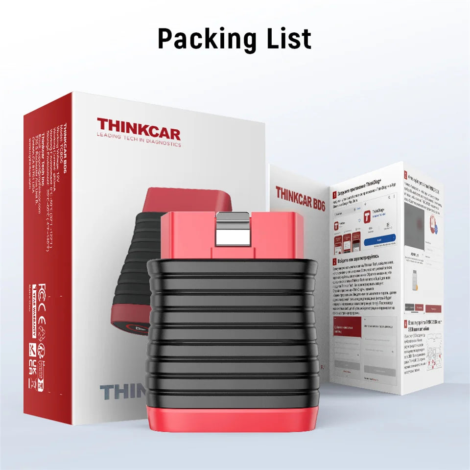 Thinkcar BD6 OBD2 Scanner Full System Diagnostic Tool 5 Reset Lifetime Free Wireless Car Code Reader Portable Repair Tool