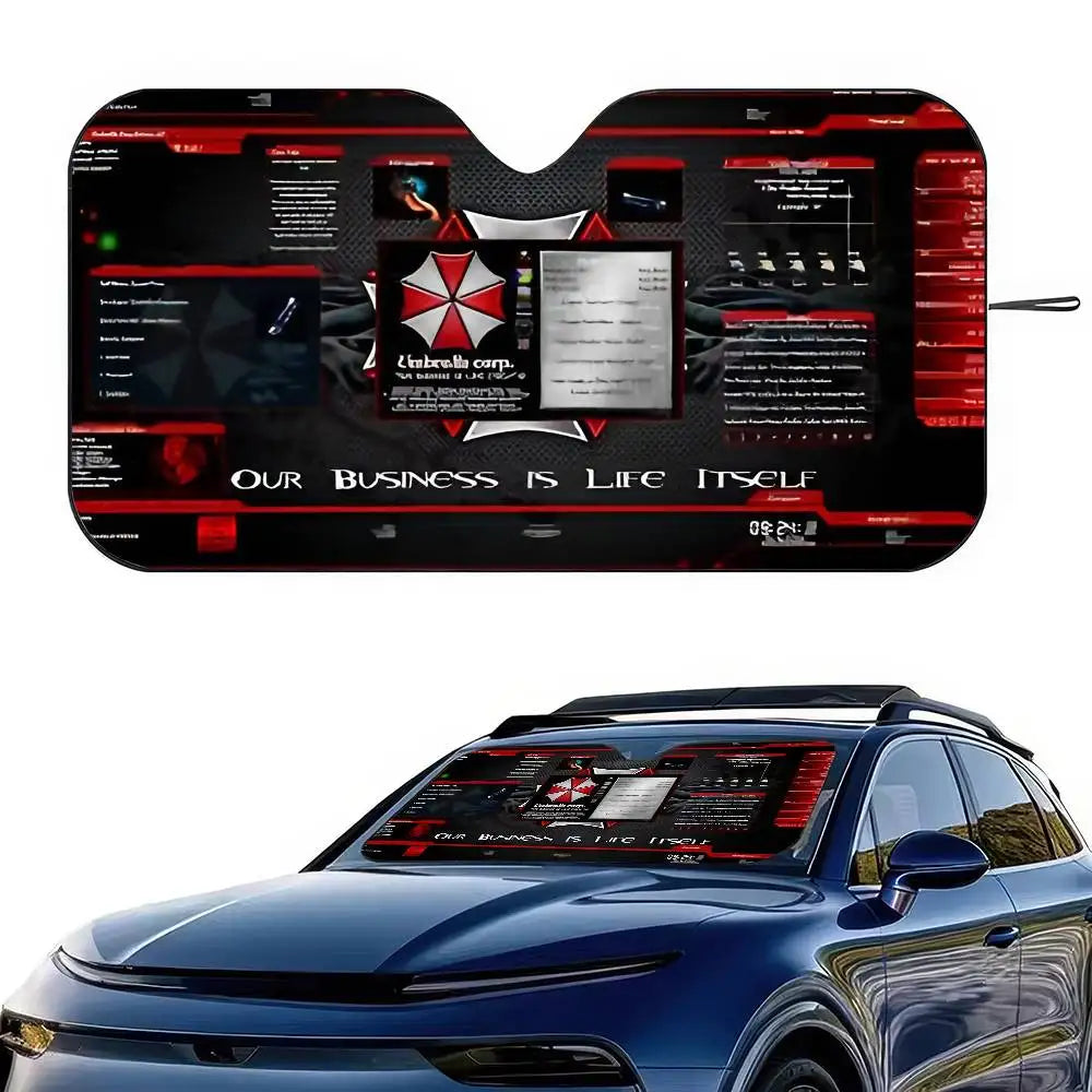 Classic Movies Resident Evil Windshield Sunshade | Car Sun Visor for UV Protection and I detail view