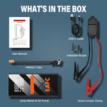 12V Car Jump Starter 4 In 1 Car Wireless Tire Inflator Pump Air Compressor Power Bank Potable Battery Starting Fast Charging