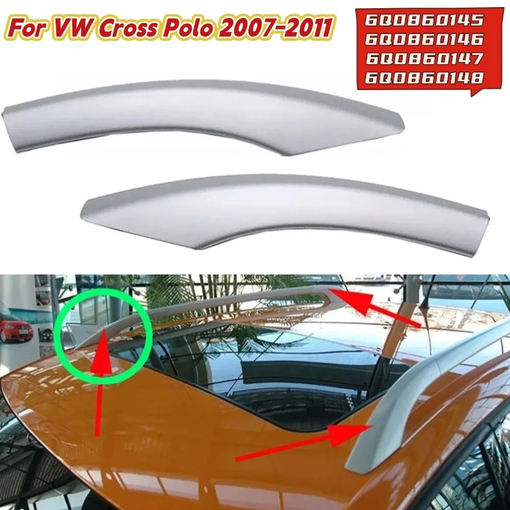 Roof Luggage Rack Guard Cover for VW CROSS POLO 2007-2011 | Silver Car Exterior Parts