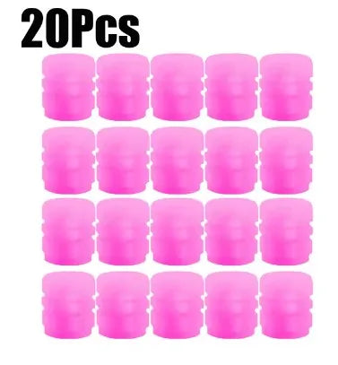 20Pc Luminous Valve Caps Fluorescent Night Glowing Decor Car Motorcycle Bicycle Wheel alternate view