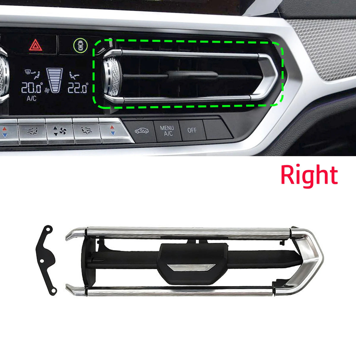 Front Air Outlet Grille Slide Repair Kit 64119855415 AC Vent Trim Clip Plastic Direct Replacement For BMW For 1 Series/