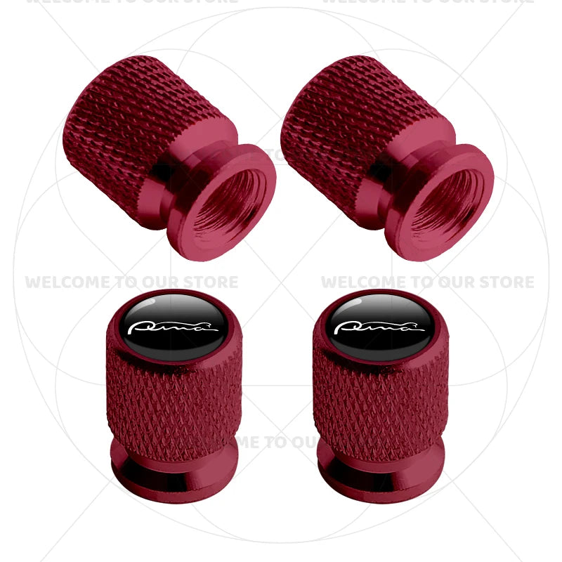 For Ford Puma Cougar Emblem MK3 MK5 MK6 MK4 ST Line 4Pcs Aluminum Car Tire Valve Ca additional angle