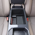 Car Black Central Storage Box Console Armrest Organizer Holder ABS for KIA EV5 2024-20 close-up view