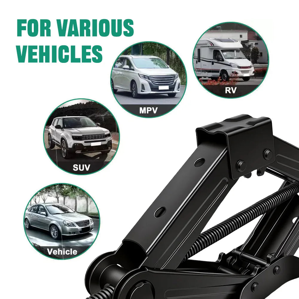 Mechanical Manual Scissor Jacks With Stabilizer Base & Ratchet Wrench For Car/SUV Tir alternate view