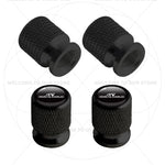 Skoda Monte Carlo Logo Tire Valve Caps | 4Pcs Aluminum Wheel Stem Air Dust Covers additional angle