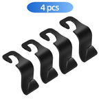2/4/8 PCS Car Seat Back Hook Universal Car Single Hook Hanger Headrest Storage Hanger alternate view