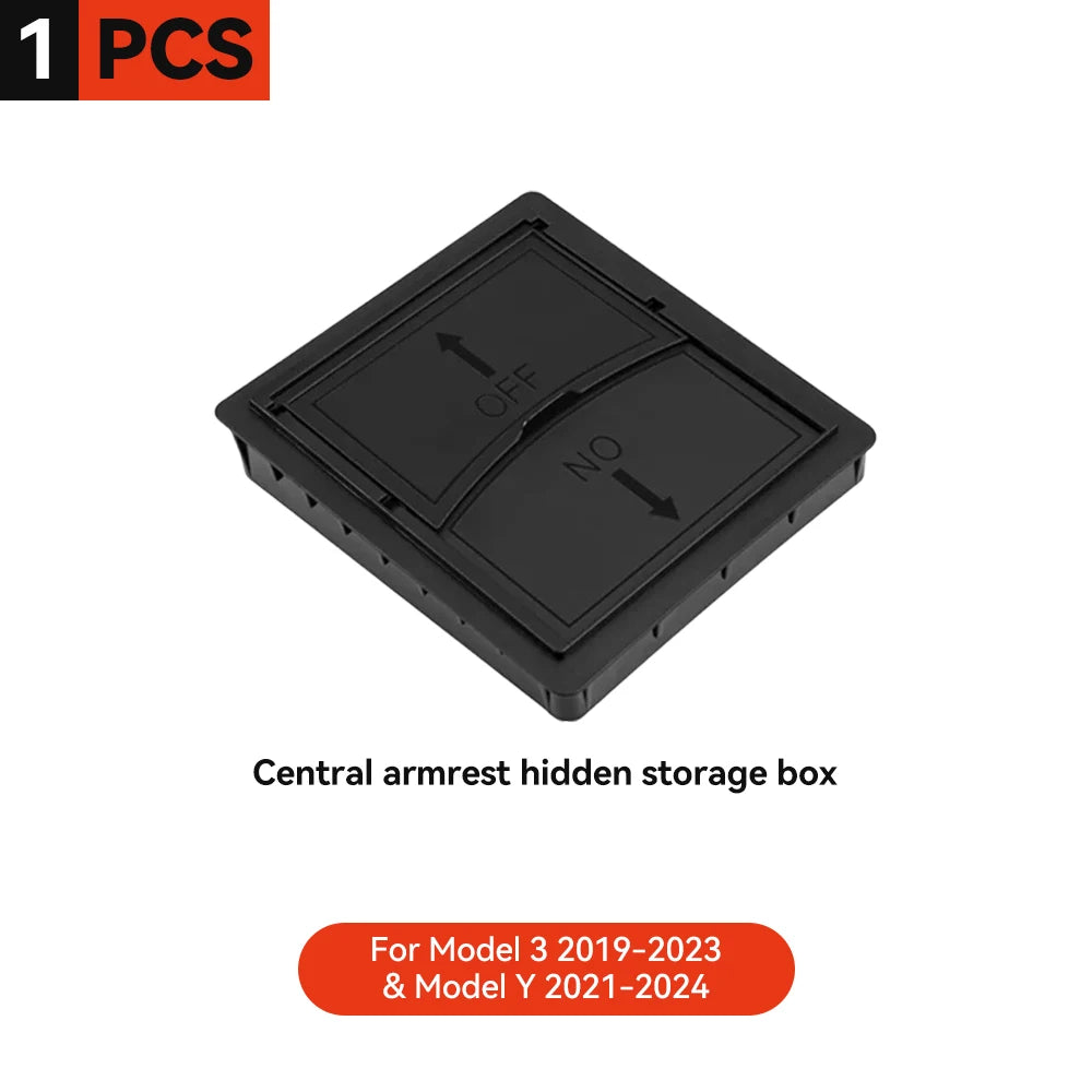 Car Storage Box for Tesla Model 3/Y Highland | Center Console Hidden Organizer alternate view