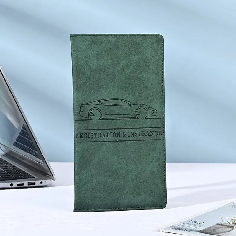 Car Registration & Insurance Card Holder with Magnetic Shut, Vehicle Glove Box Car Organ detail view