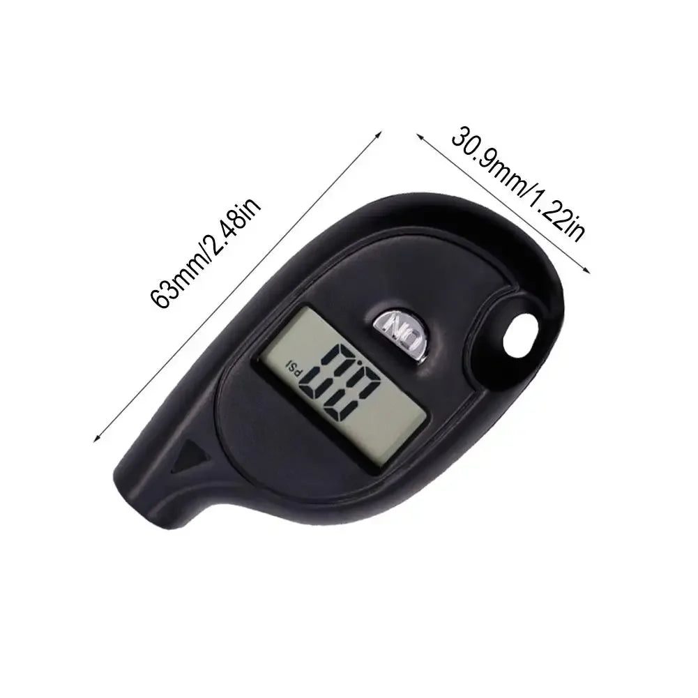 LCD Digital Tire Pressure Gauge | Air Pressure Tester with Safety Alarm for Cars and lifestyle view