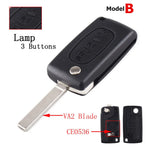 2 / 3 / 4 Buttons Remote Key Case Fit for Peugeot 207 307 308 407 607 807 Citroen C2 lifestyle view