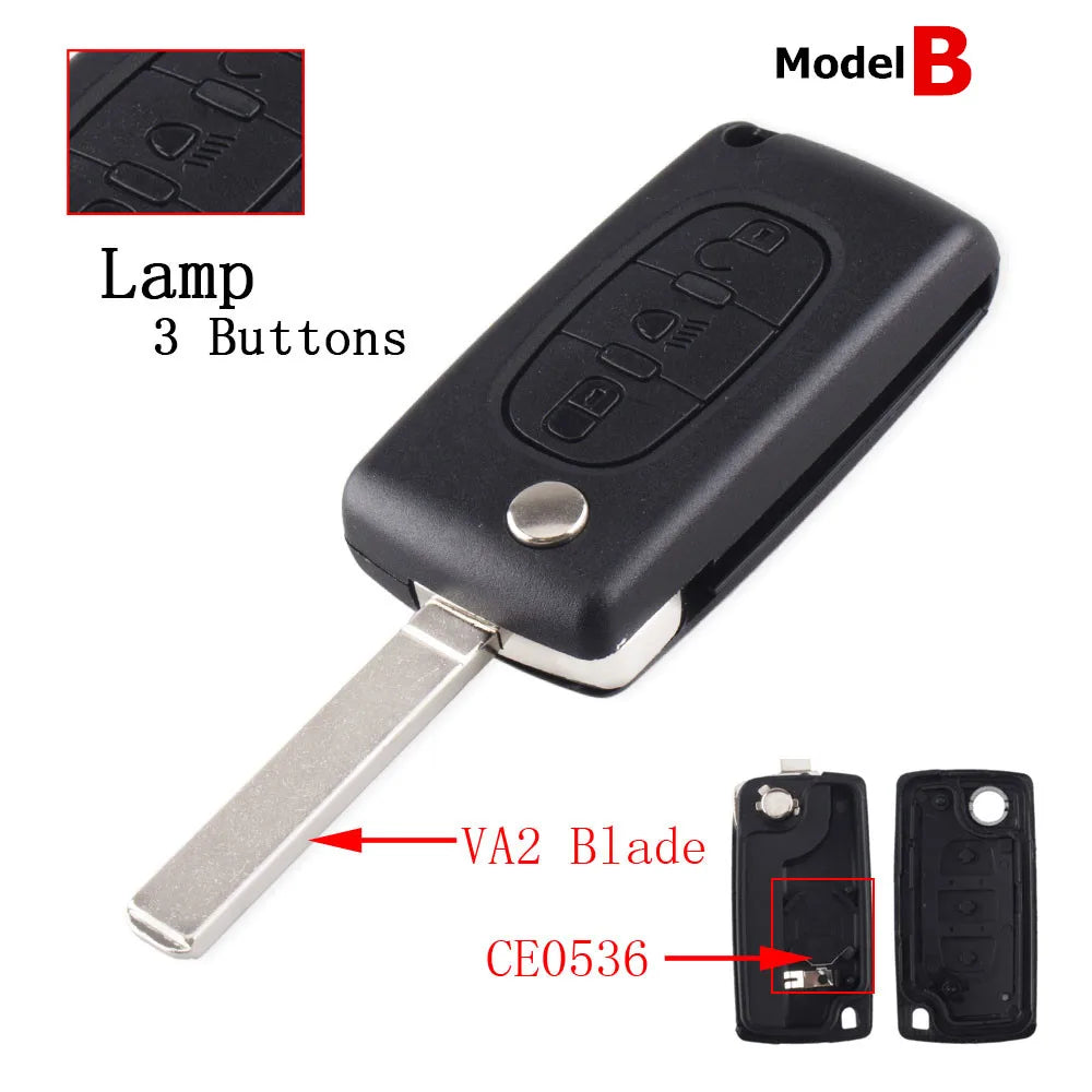 2 / 3 / 4 Buttons Remote Key Case Fit for Peugeot 207 307 308 407 607 807 Citroen C2 lifestyle view