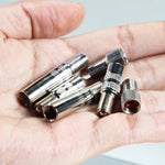Screw-on Valve Cap Stem Extension | Chrome Plated Brass Tire Valve Adapter lifestyle view