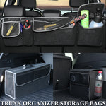 Car Trunk Organizer Felt Boot Organizer Storage Bag | Universal Collapsible Cargo Box