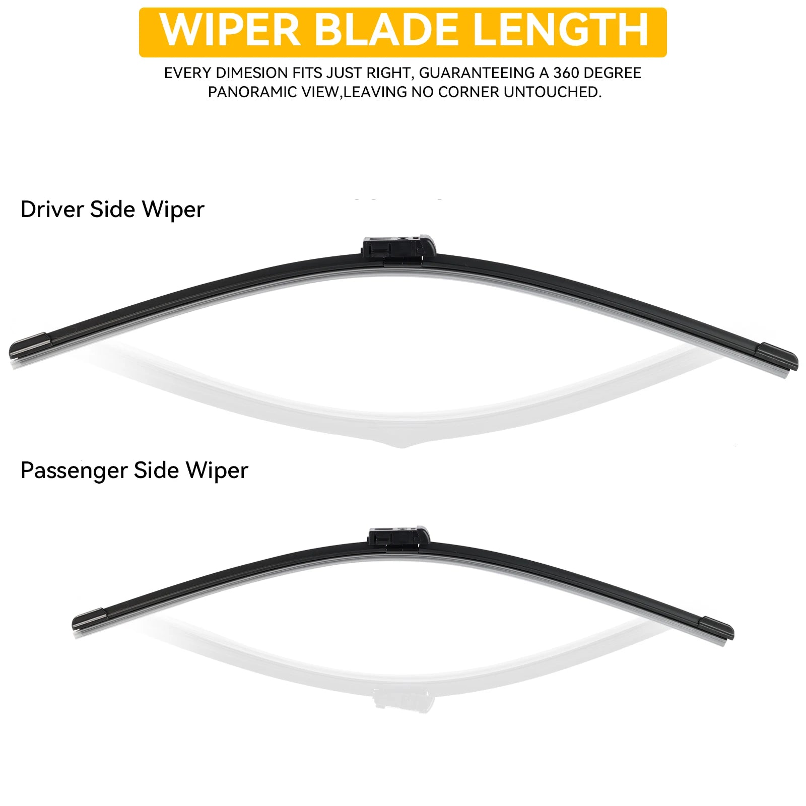 Erick's Wiper Front & Rear Wiper Blades Set For MG ZS EV ZX ZST VS 2017-2024 detail view