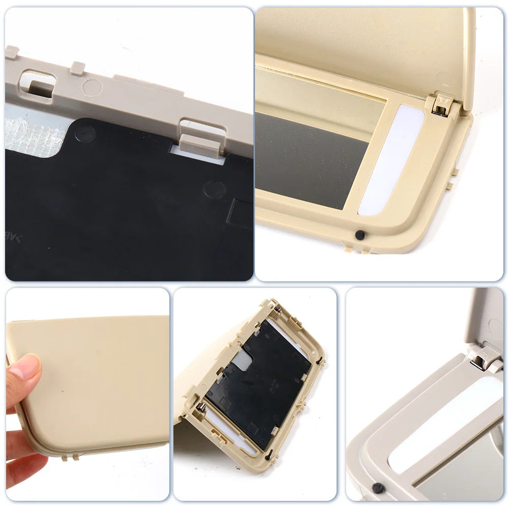 For Volvo Sun Visor Makeup Mirror Glass Cover Light Lamp Cap Lid For XC60 XC90 S80 XC70 V70 Car Roof Sunvisor