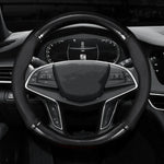 38mm Steering Wheel Cover Carbon Fiber Leather Non Slip Grip Universal Fit for Most C alternate view