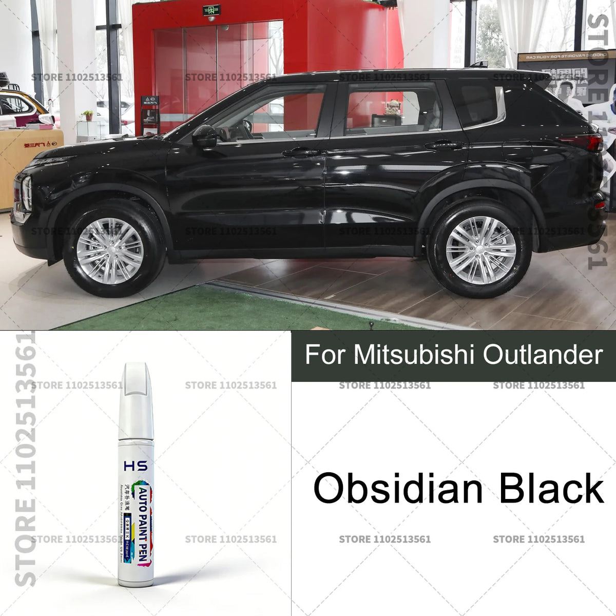 For Mitsubishi Outlander White W17 W85 Black Red P26 Gray AB Car Paint Repair Pen Tou alternate view