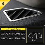 Car Styling For BMW X5 X6 E70 E71 Console Gearshift Frame Decorative Trim Strips Stain close-up view