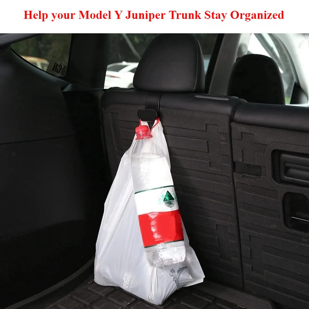 For Tesla Model Y Juniper Launch 2025 Rear Headrest Hook Trunk Organizer Umbrella Bag Hanger Seat Storage Travel Accessories