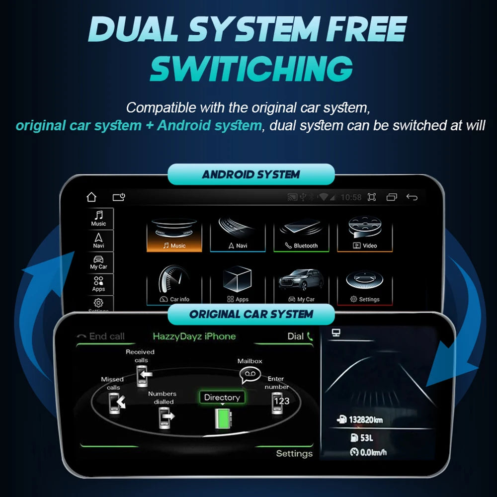 256GB For Audi A3 8V 2013-2020 GPS Wireless CarPlay Android Auto Car Multimedia Playe lifestyle view