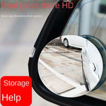 Car Blind Spot Rear View Mirror Wide Angle 360 Degree Adjustable Small Round Mirror Car detail view