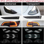 For Tesla Model 3 Y 2017-2023 TPU Blackened Headlight Taillight Foglight Protective Film detail view