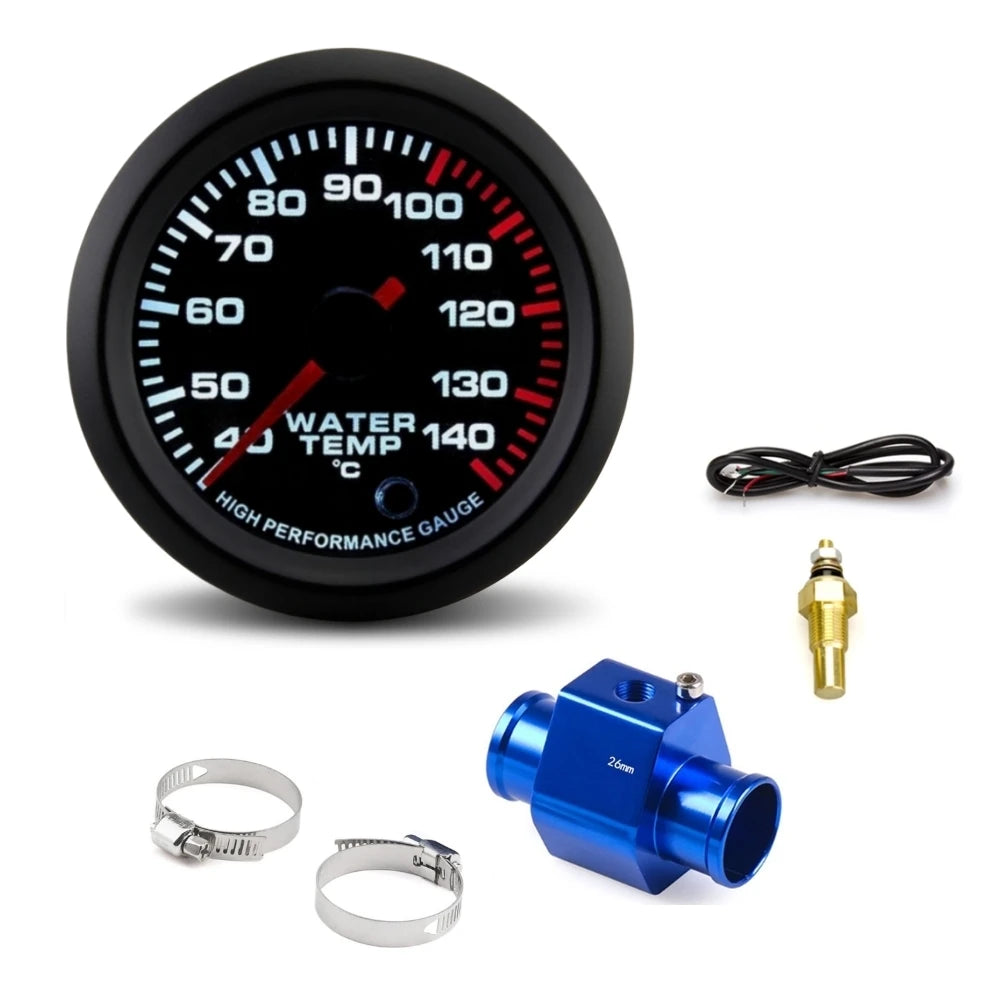 52mm Car Water Temp Gauge with Alarm and 7 Color Backlight | Universal 12V alternate view