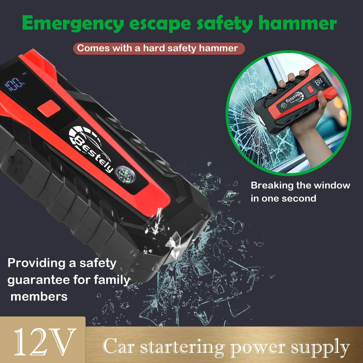 Jump Starter Power Bank 12V Booster for Car Start 3000A Battery Quick Charger Portabl lifestyle view