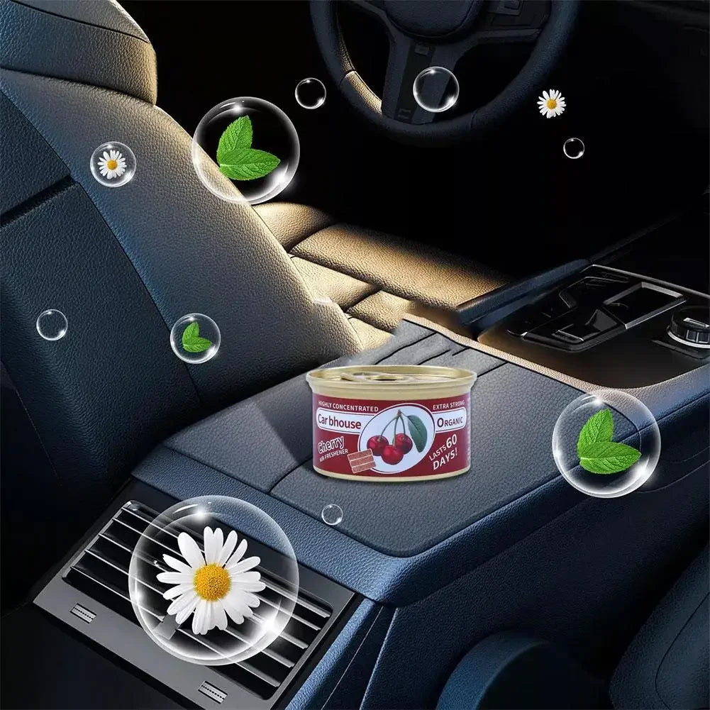 Coffee Scented Wood Block Car Air Freshener | Solid Aromatherapy Deodorizer close-up view