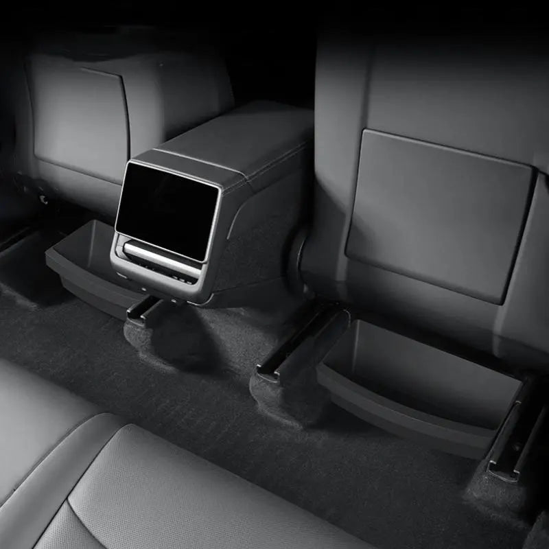 Front Row Under Seat Storage Box for Tesla Model Y 2025 Juniper | TPE Car Organizer additional angle