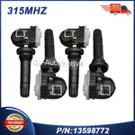 Set of 4 TPMS Tire Pressure Sensor 13598772 315MHz | Compatible with Chevrolet GMC Cadillac Buick