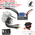 Full Metal Gearbox 2322 2600KV Brushless Motor AM32 45A ESC Adjuster 21g Servo for 1/12 RC Car Crawler MN82 MN78 MN168 MN99 MN98