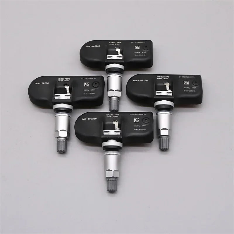 4PCS 433 MHz Tire Pressure Sensors for Peugeot 207 208 307 407 408 1007 2008 3008 a additional angle