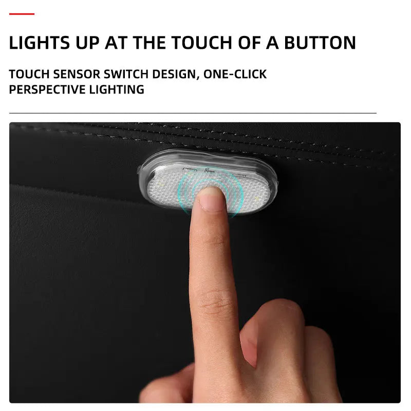 LED Mini Car Door Light Wireless Rechargeable close-up view
