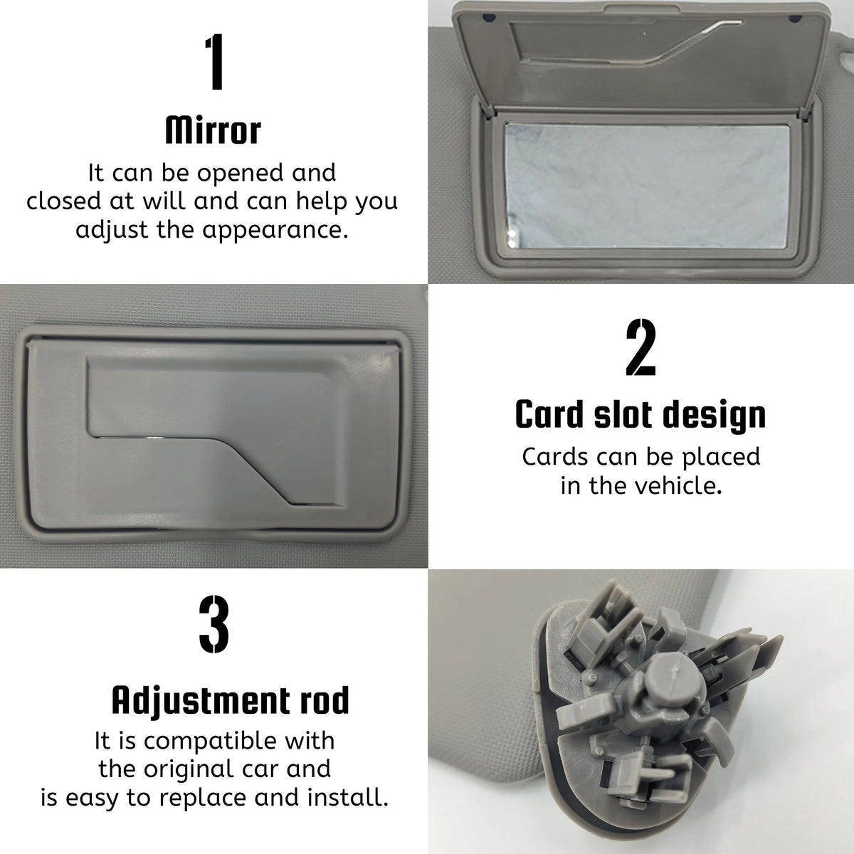 Car Sun Visor Replacement For Corolla 2001 2002 2003 2004 2005 2006 2007 Inside Left Driver Sun Shade Board Right Front Sunvisor