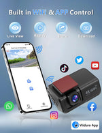 4K UHD Dash Cam with WiFi | Front & Rear Dual Lens, Night Vision, 24H Parking Monitor close-up view