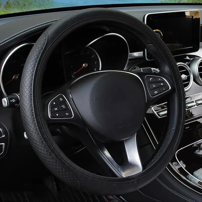 Universal Car Steering Wheel Cover Anti-Slip Micro Fiber Leather detail view