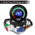 52mm Digital Air Fuel Ratio Gauge Car Gauge AFR 2 in 1 Voltmeter for 12V Vehicles