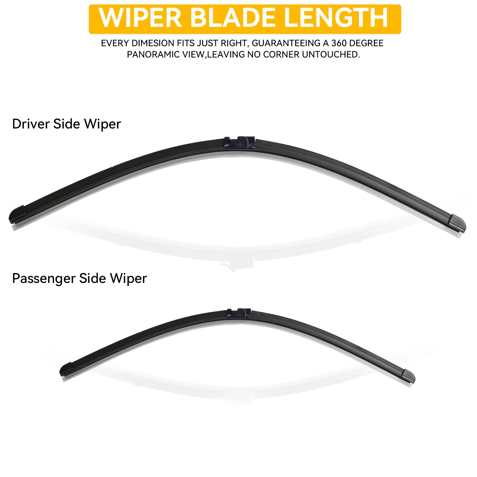 Front Wiper Blades for Mercedes Benz C Class W204 2009-2012 | 24+24 Inch Pair lifestyle view