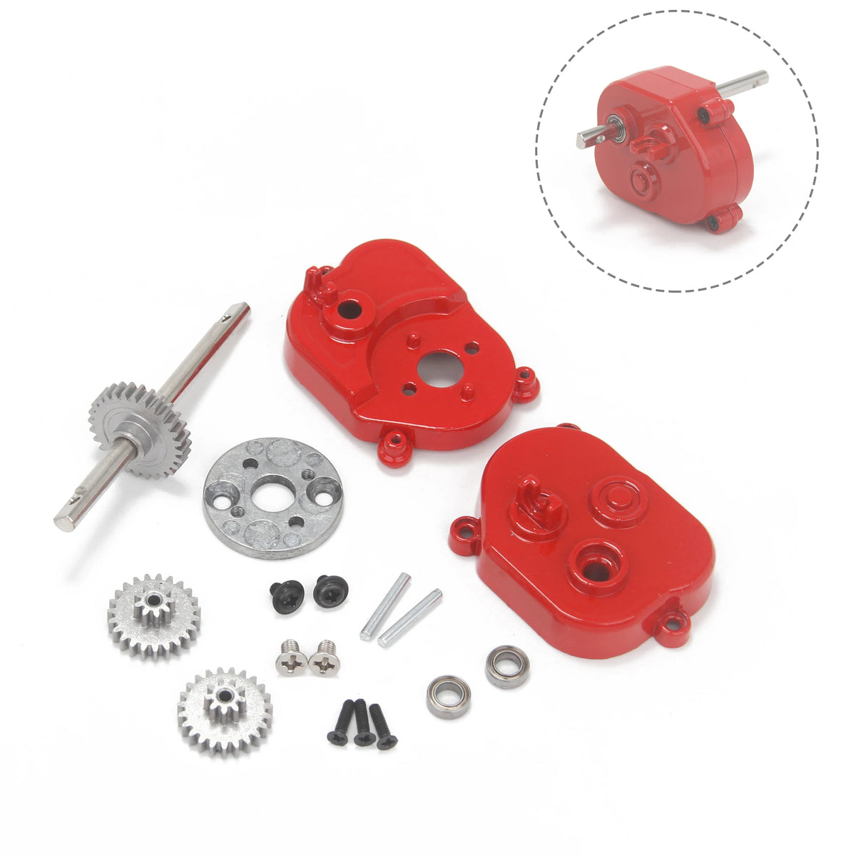 370 Brushed Motor Metal Gearbox Transmission for MN82 MN168 MN99S MN78 LC79 1/12 RC Car Crawler Car Model Upgrade Accessories
