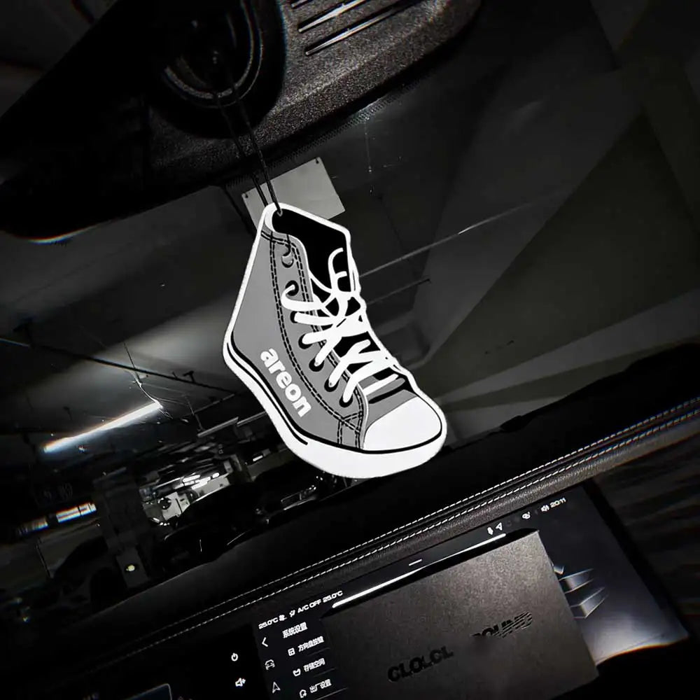 Sports Shoe Car Fragrance Pendant | Trendy Rearview Mirror Air Freshener close-up view