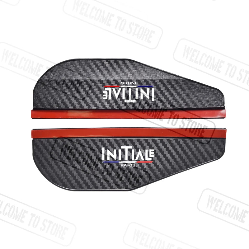 2pcs Carbon Fiber Car Rearview Mirror Rain Eyebrow | Rainproof Accessories for Rena additional angle