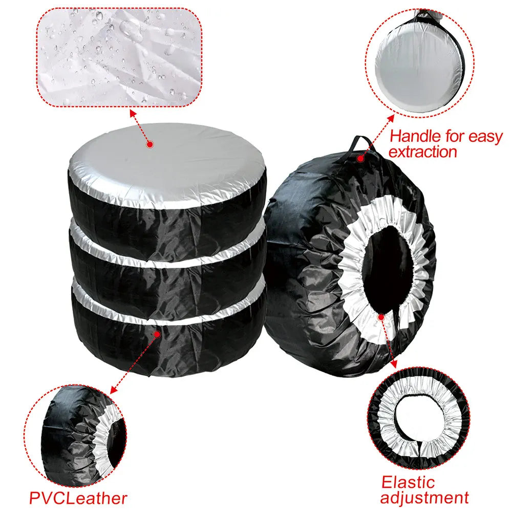 Spare Tire Storage Bag | Waterproof Tire Cover for SUV Car 13-19 19-23 Inch additional angle