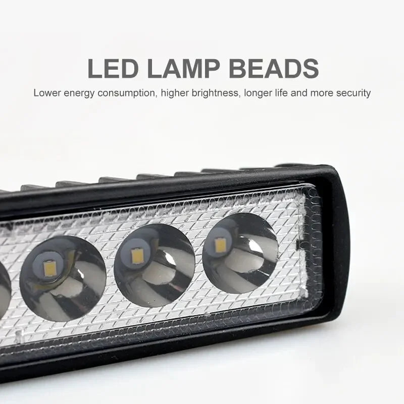 18w 6 LED Car Work Light High Bright Spotlight Universal Offroad Automobile Truck Dri alternate view