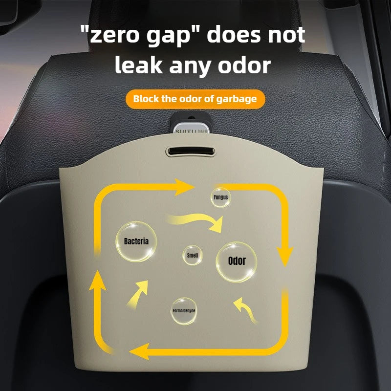 Silicone Car Trash Can Foldable Hanging Car Organizer lifestyle view